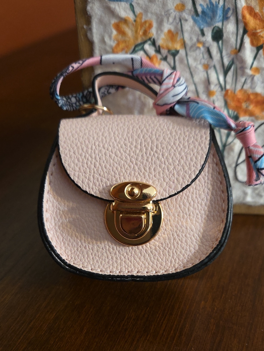 Mini Leather Bag Charm NWOT